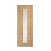 Oak Carini Long Light Glazed Internal Door Wooden